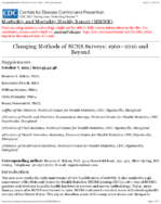 Changing Methods of NCHS Surveys  19602010 and Beyond