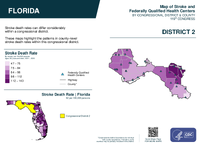 FL Congressional District 02 Stroke and Federally Qualified Health Centers Map 119th Congress