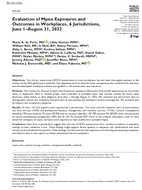 Evaluation of Mpox Exposures and Outcomes in Workplaces 6 Jurisdictions June 1August 31 2022