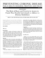 The Role of Race and Poverty in Access to Foods That Enable Individuals to Adhere to Dietary Guidelines
