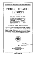 Public Health Report  v 48 no 37  cover