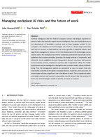 Managing Workplace AI Risks and the Future of Work