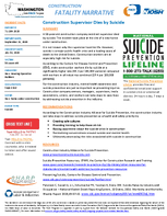 Construction Fatality Narrative Construction Supervisor Dies by Suicide