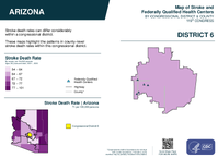 AZ Congressional District 06 Stroke and Federally Qualified Health Centers Map 119th Congress