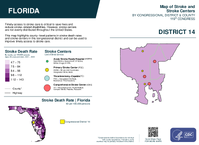 FL Congressional District 14 Stroke and Stroke Centers Map 119th Congress