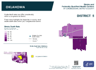 OK Congressional District 05 Stroke and Federally Qualified Health Centers Map 118th Congress