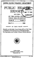 Public Health Reports  v 53 no 18  cover