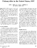 Poliomyelitis in the United States 1957