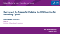 Overview of the process for updating the CDC guideline for prescribing opioids