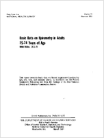 Basic data on spirometry in adults 2574 years of age United States 197175