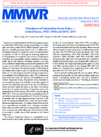 Prevalence of Smokefree Home Rules  United States 19921993 and 20102011