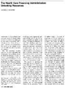 The health care financing administration unlocking resources
