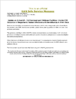Update on School K  12 Dismissal and Childcare Facilities Interim CDC Guidance in Response to Human Infections with the Influenza a H1N1 Virus Friday May 01 2009 2130 EDT 930 PM EDT