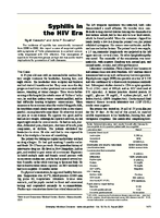 Syphilis in the HIV Era