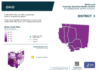 OH Congressional District 03 Stroke and Federally Qualified Health Centers Map 118th Congress