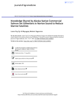 Knowledge Shared by Alaska Native Commercial Salmon Set Gillnetters in Norton Sound to Reduce Marine Fatalities