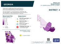 GA Congressional District 04 Stroke and Stroke Centers Map 118th Congress