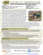 Fatality Narrative Orchard Tractor Operator Dies When Tractor Rolls Over