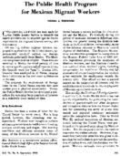 The public health program for Mexican migrant workers