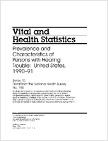 Prevalence and characteristics of persons with hearing trouble United States 199091