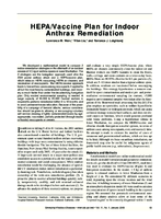 HEPAVaccine Plan for Indoor Anthrax Remediation