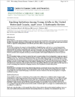 Smoking Initiation Among Young Adults in the United States and Canada 19982010 A Systematic Review