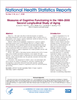 Measures of cognitive functioning in the 19942000 Second Longitudinal Study of Aging