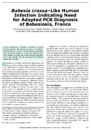 Babesia crassaLike Human Infection Indicating Need for Adapted PCR Diagnosis of Babesiosis France