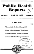Public Health Reports  v 54 no 21  cover