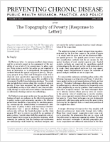The Topography of Poverty Response to Letter
