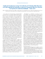 Health and Development at Age 1924 Months of 19 Children Who Were Born with Microcephaly and Laboratory Evidence of Congenital Zika Virus Infection During the 2015 Zika Virus Outbreak  Brazil 2017