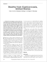 Deaths from Cysticercosis United States