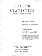 Peptic ulcers reported in interviews United States July 1957June 1959