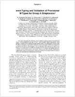 emm typing and validation of provisional M types for group A streptococci