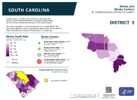 SC Congressional District 05 Stroke and Stroke Centers Map 118th Congress