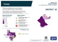 TX Congressional District 22 Stroke and Stroke Centers Map 118th Congress