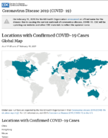 Locations with Confirmed COVID19 Cases Global Map as of 1100 AM ET February 19 2020