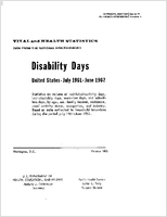 Disability Days United States  July 1961June 1962