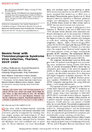 Severe Fever with Thrombocytopenia Syndrome Virus Infection Thailand 20192020
