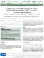 Effects of a National Campaign on Youth Beliefs and Perceptions About Electronic Cigarettes and Smoking