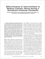 Effectiveness of Interventions to Reduce Contact Rates during a Simulated Influenza Pandemic