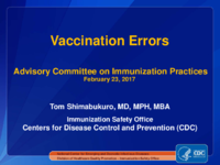 Vaccination errors