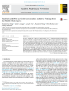 Fatal Falls and PFAS Use in the Construction Industry Findings from the NIOSH FACE Reports