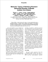 Molecular typing of multidrugresistant Salmonella Blockley outbreak isolates from Greece