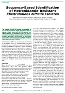 SequenceBased Identification of MetronidazoleResistant Clostridioides difficile Isolates