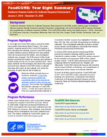 FoodCORE Year Eight Summary Foodborne Diseases Centers for Outbreak Response Enhancement January 1 2018  December 31 2018