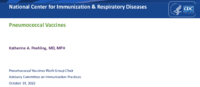 Pneumococcal vaccines