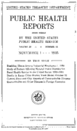 Public Health Reports  v 50 no 44  cover
