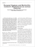 Personal Hygiene and Methicillinresistant Staphylococcus aureus Infection