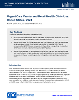 Urgent Care Center and Retail Health Clinic Use United States 2024
